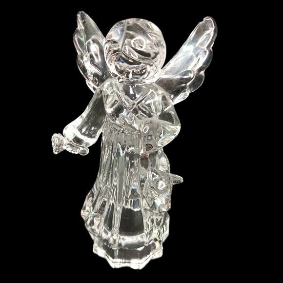 Mikasa Lead Crystal Angel Figurine “Angelic Harmony” Germany 7" - Picture 3 of 13
